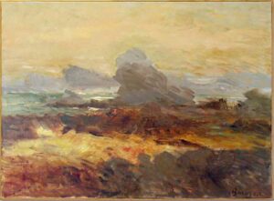 Côte Sauvage dans la Brume - Huile sur toile - 81 x 60 cm