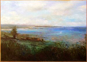 Baie de Morlaix - Huile sur toile - 100 x 81 cm