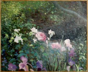 Jardin de Mamie - Huile sur toile - 65 x 50 cm