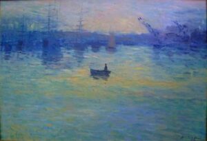 Petit "Monet" - Huile sur toile - 55 x 38 cm